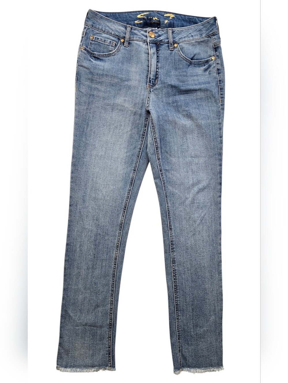 Seven7 Classic Light Wash Straight-Leg Jeans